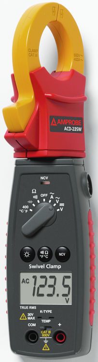 Pince ampèremétrique 400 AAC/DC et 600 VAC/DC - TRMS - Calibre auto -  Tension sans contact - Température