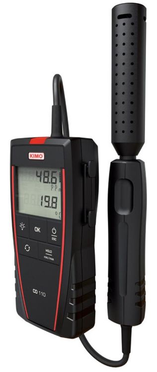 CO mètre portable, alarmes, écran 4 lignes, sonde déportée - 0-500 ppm - +-3ppm ou +-3% - +-0.1ppm - certificat ajustage