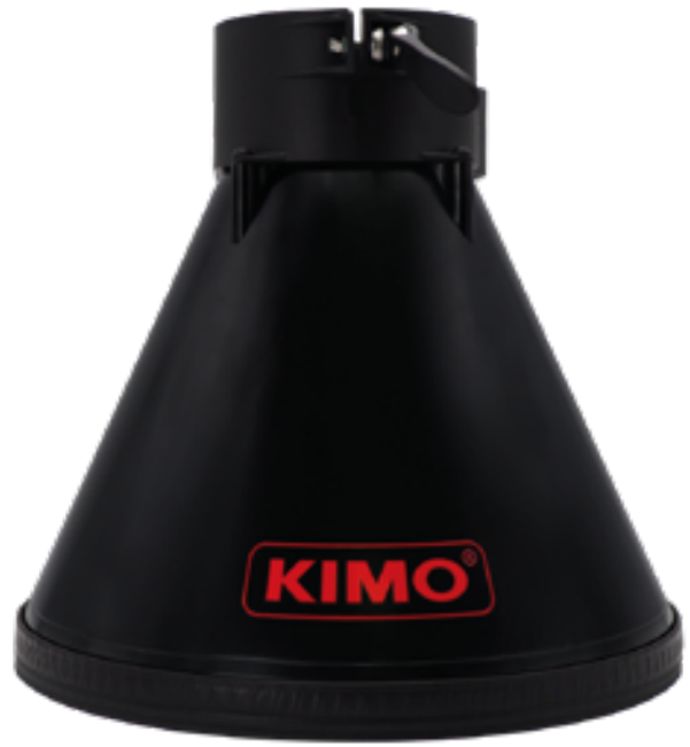 Cône de débit rond diam.260mm, 10-400m³/h - Redresseur intégré - pour anémomètre à hélice Ø100mm Kimo