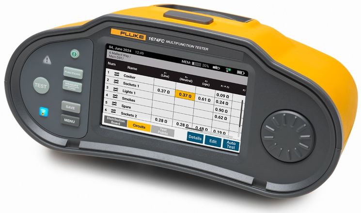 Contrôleur d'installation: continuité, isolement, test ddr, Terre - pre/auto test - Fluke Connect - test des CPI