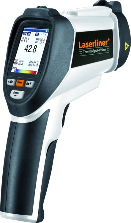 Thermomètre IR vidéo & photo + HR%, -50°C à +1300°C, 50:1, visée laser double, entrée sonde type K - Testoon Deals - PRODUIT DE DÉMO RECONDITIONNÉ