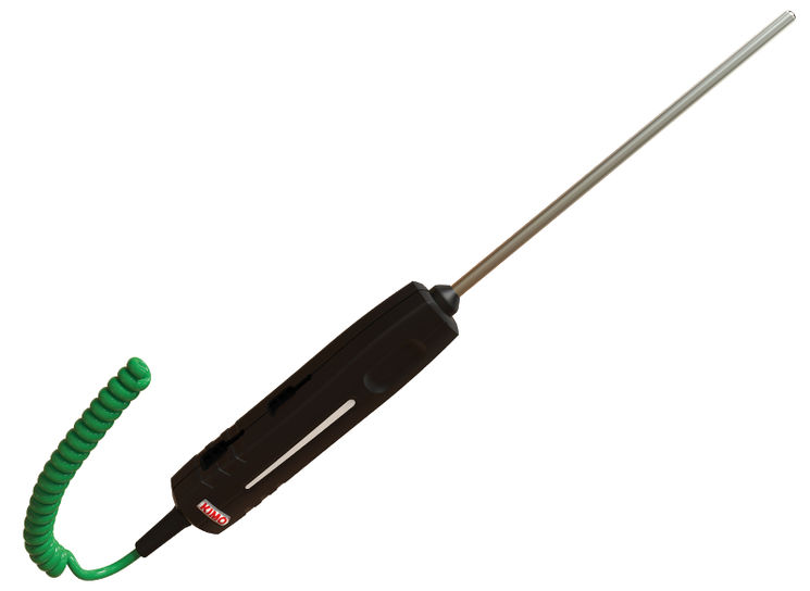 Sonde thermocouple K d'immersion  (-40 à +250°C), 150 mm, avec poignée, connecteur miniature mâle